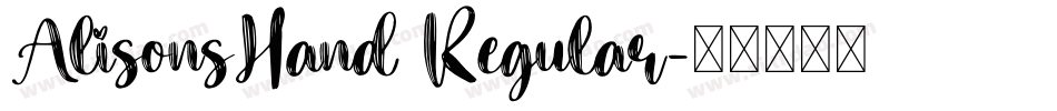 AlisonsHand Regular字体转换